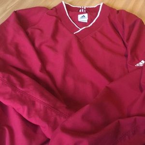 Adidas Men’s  Med golf pullover dark red